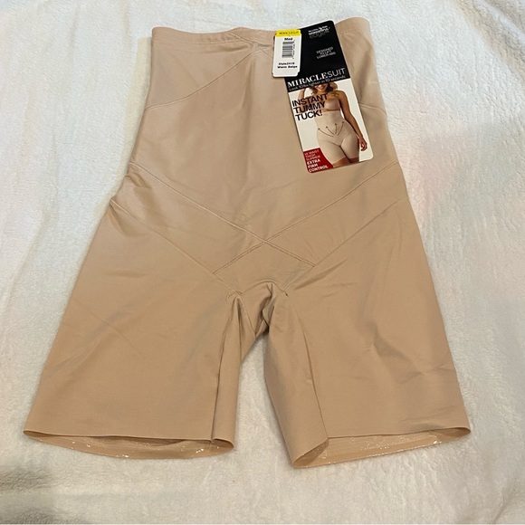 Miraclesuit Other - MiracleSuit Tummy Tuck Hi-Waist Thigh Slimmer Xtra Firm Control Beige Medium NWT